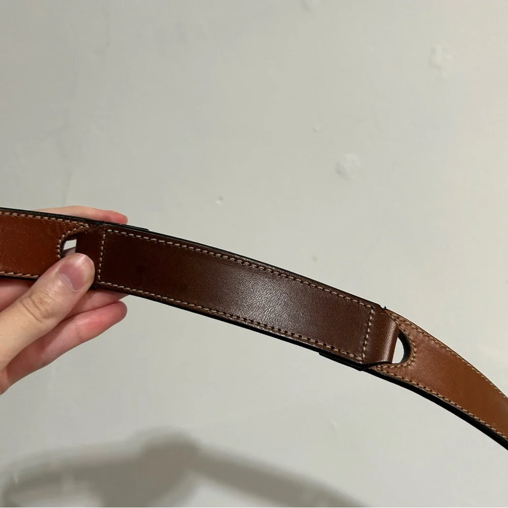 Vintage Relic Contrasting Brown Leather Belt Statement Unique Western Festival